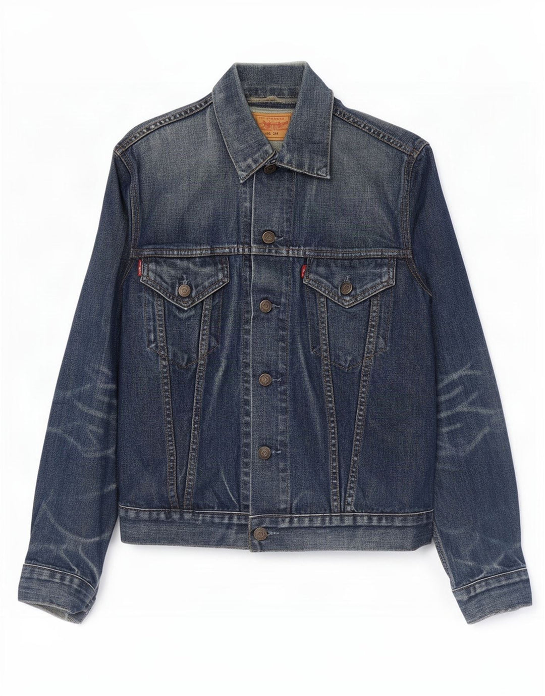 Levi's Mens Denim Jacket UK 36 Small Navy Blue Cotton