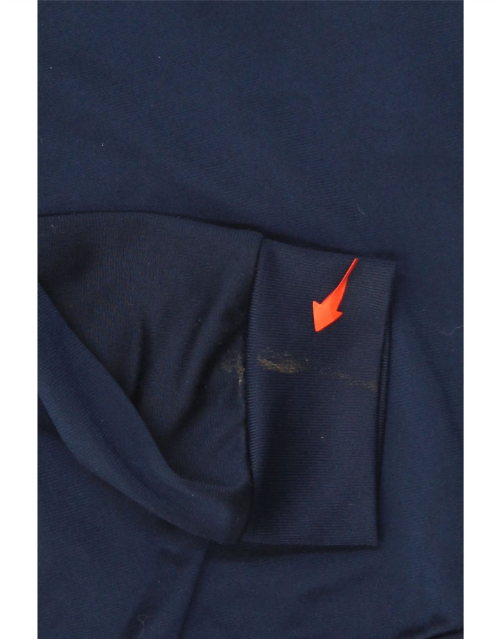 ADIDAS Boys Climalite Tracksuit Top Jacket 9-10 Years Navy Blue Polyester
