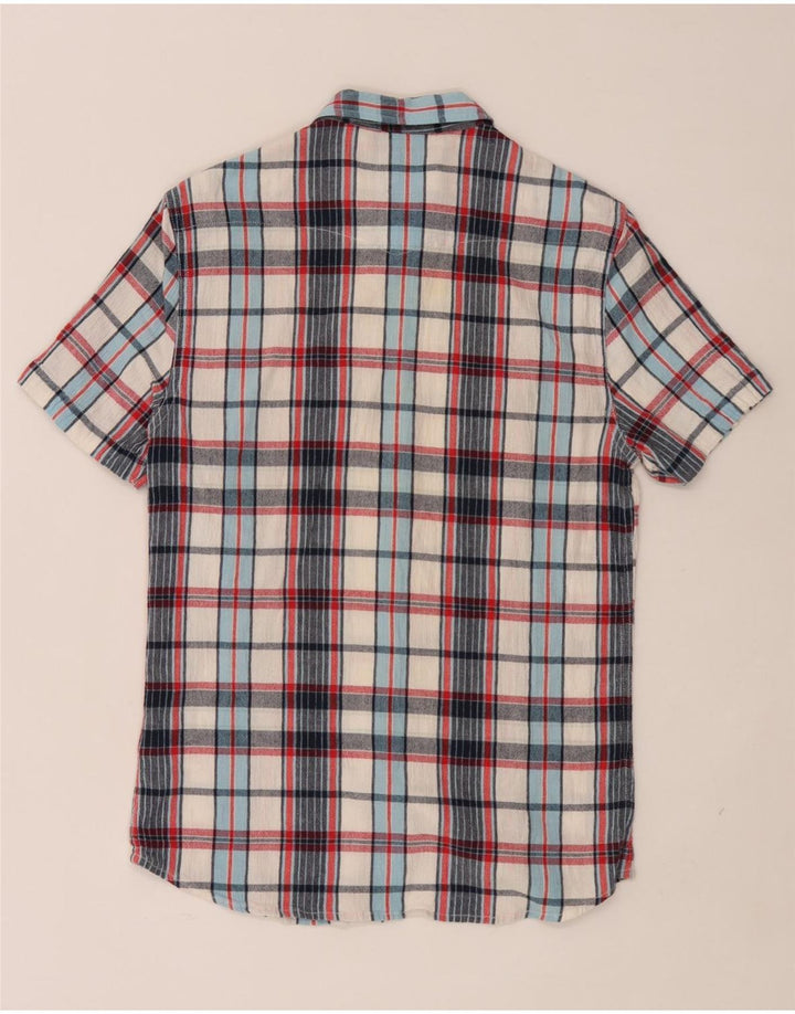 Lee Mens Short Sleeve Flannel Shirt Large Multicoloured Check Cotton