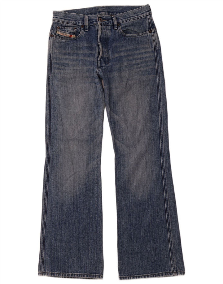 DIESEL Mens Bootcut Jeans W30 L32 Blue Cotton