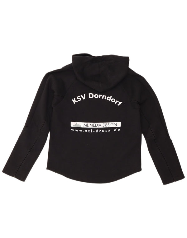 PUMA Womens Graphic Hoodie Jumper UK 10 Small Black Cotton