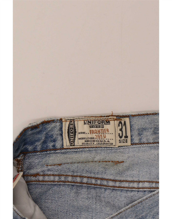 Uniform Mens Straight Jeans W31 L30 Blue Cotton