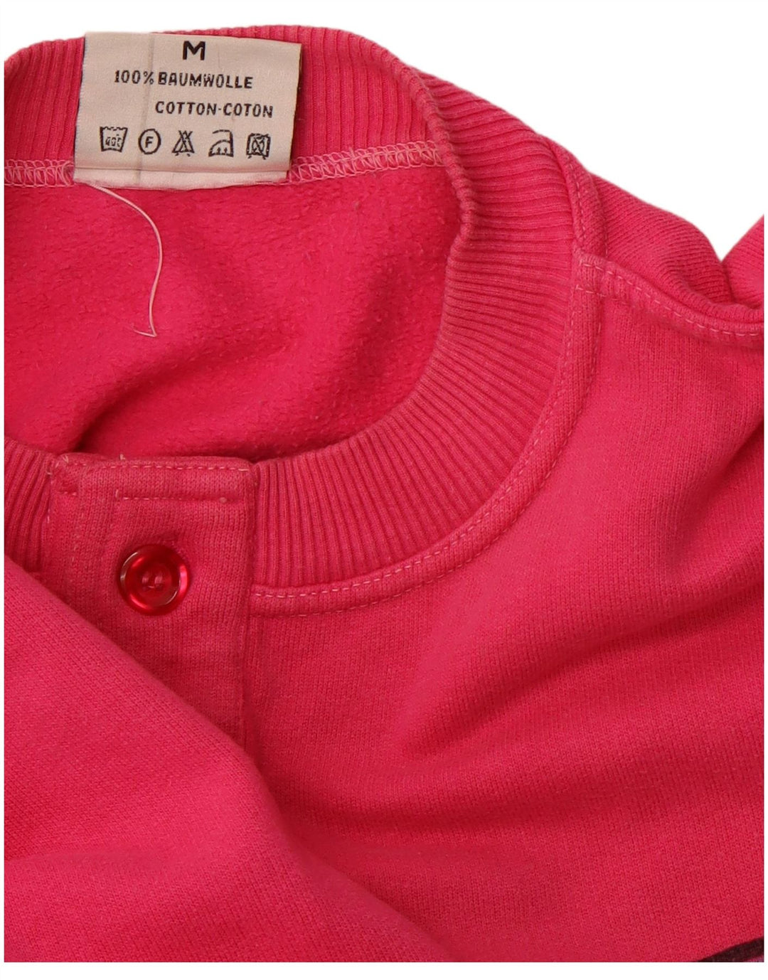 CROWN Mens Sweatshirt Jumper Medium Pink Cotton