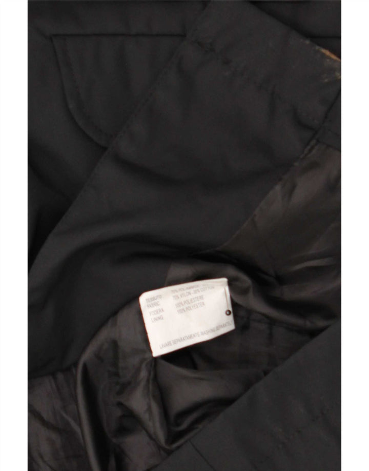 MC Kenzy Womens Overcoat UK 18 XL Black Polyamide