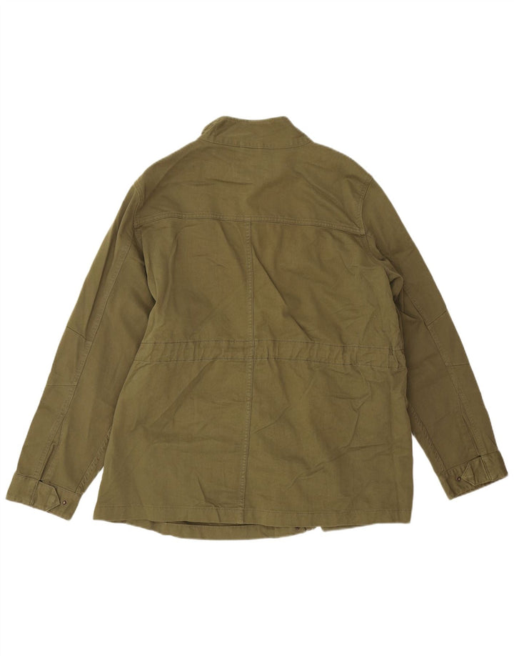 Marks & Spencer Womens Utility Jacket UK 20 2XL Khaki Cotton