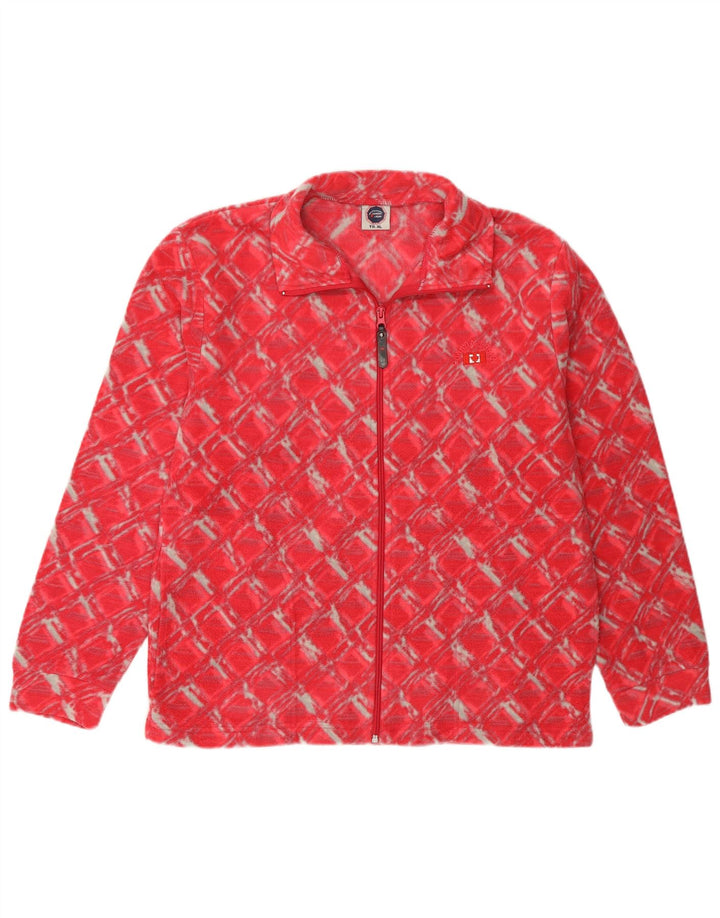 Canada Logan Womens Fleece Jacket UK 18 XL Pink Geometric Polyester