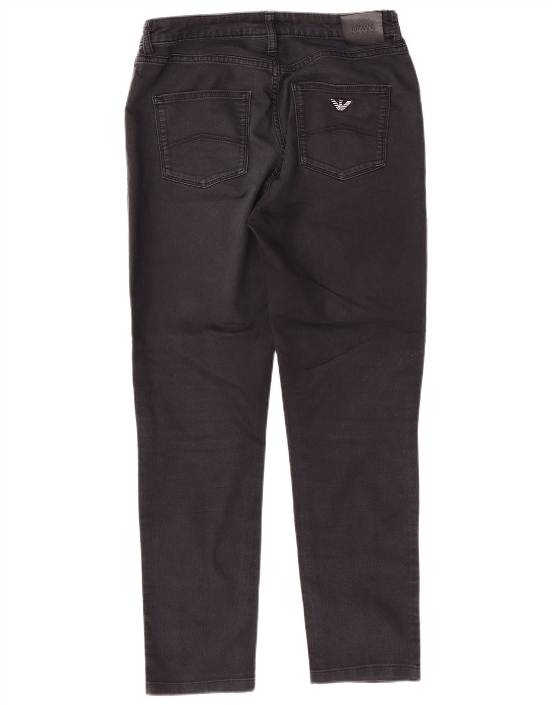 ARMANI Womens Tapered Jeans W29 L27 Black Cotton