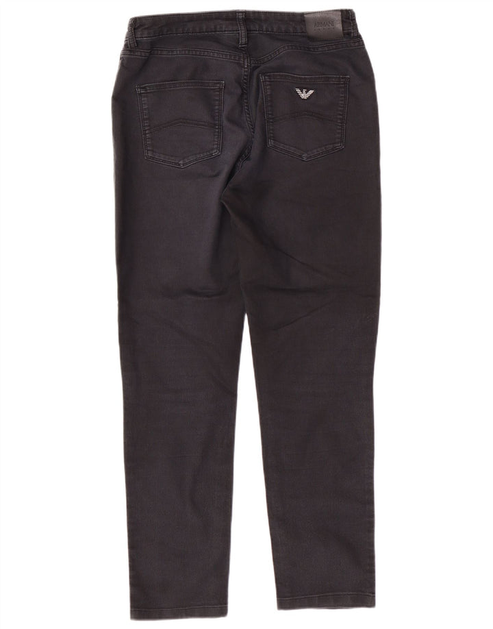 ARMANI Womens Tapered Jeans W29 L27 Black Cotton