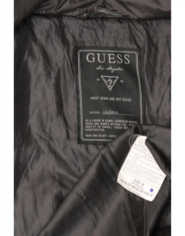 Guess Womens Padded Jacket UK 14 Medium Black Polyamide