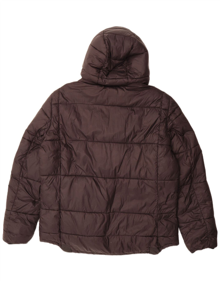 Barbour Mens Hooded Padded Jacket UK 42 XL Black Polyamide