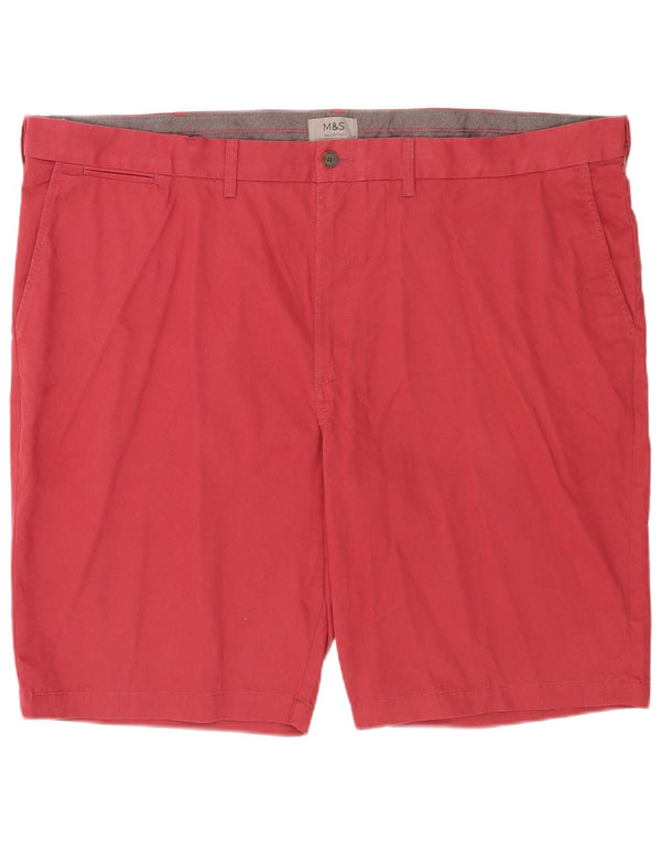 Marks & Spencer Mens Chino Shorts W48 4XL Red Cotton