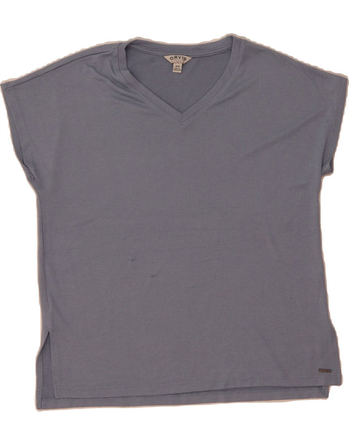 ORVIS Womens Oversized T-Shirt Top UK 14 Medium Blue Vintage Orvis and Second-Hand Orvis from Messina Hembry 