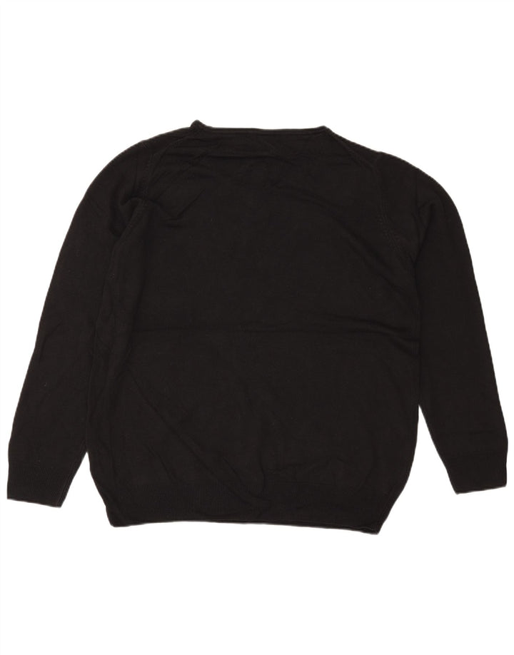 MARKS & SPENCER Womens Oversized Crew Neck Jumper Sweater UK 18 XL  Black