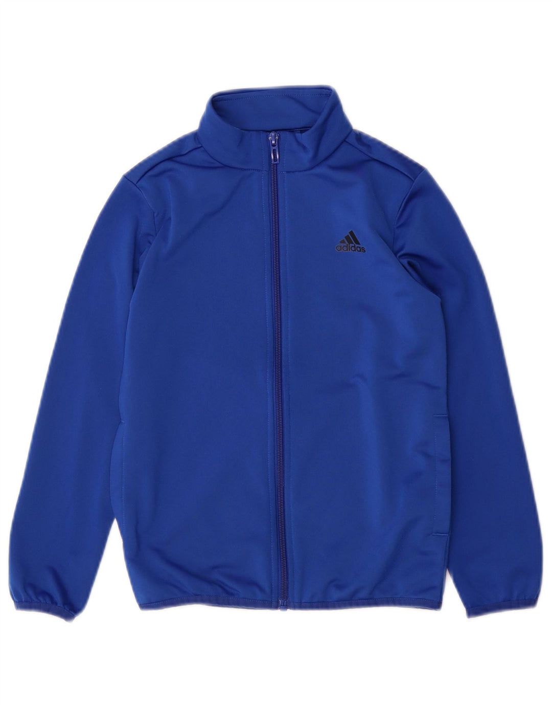 ADIDAS Boys Primegreen Graphic Tracksuit Top Jacket 7-8 Years Blue