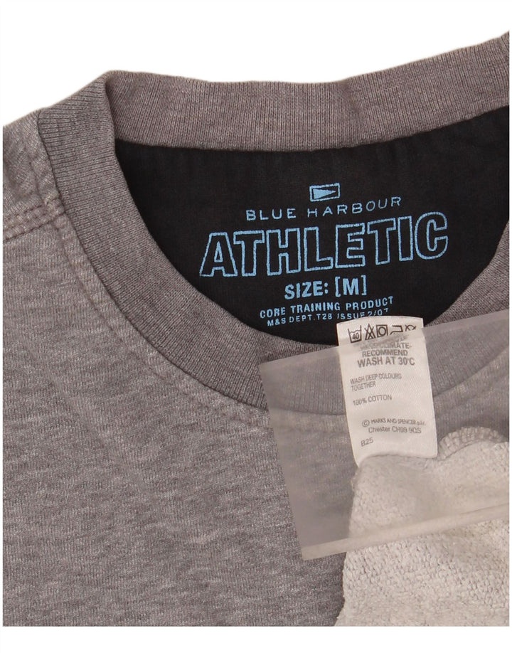 MARKS & SPENCER Mens Blue Harbour Sweatshirt Jumper Medium Grey Flecked