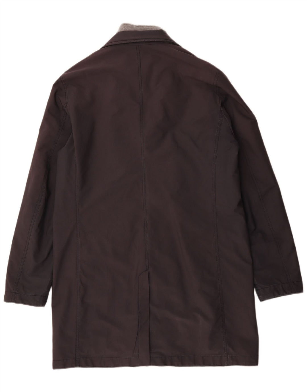 Museum Mens Trench Coat UK 42 XL Grey Polyester