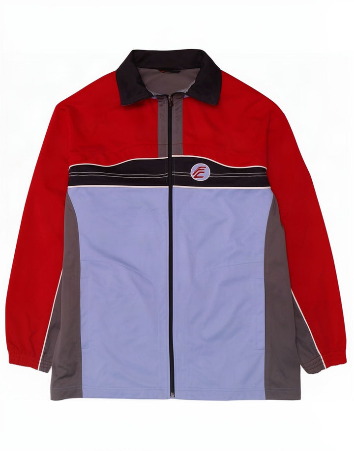 Campagnolo Mens Tracksuit Top Jacket XL Red Colourblock Polyester