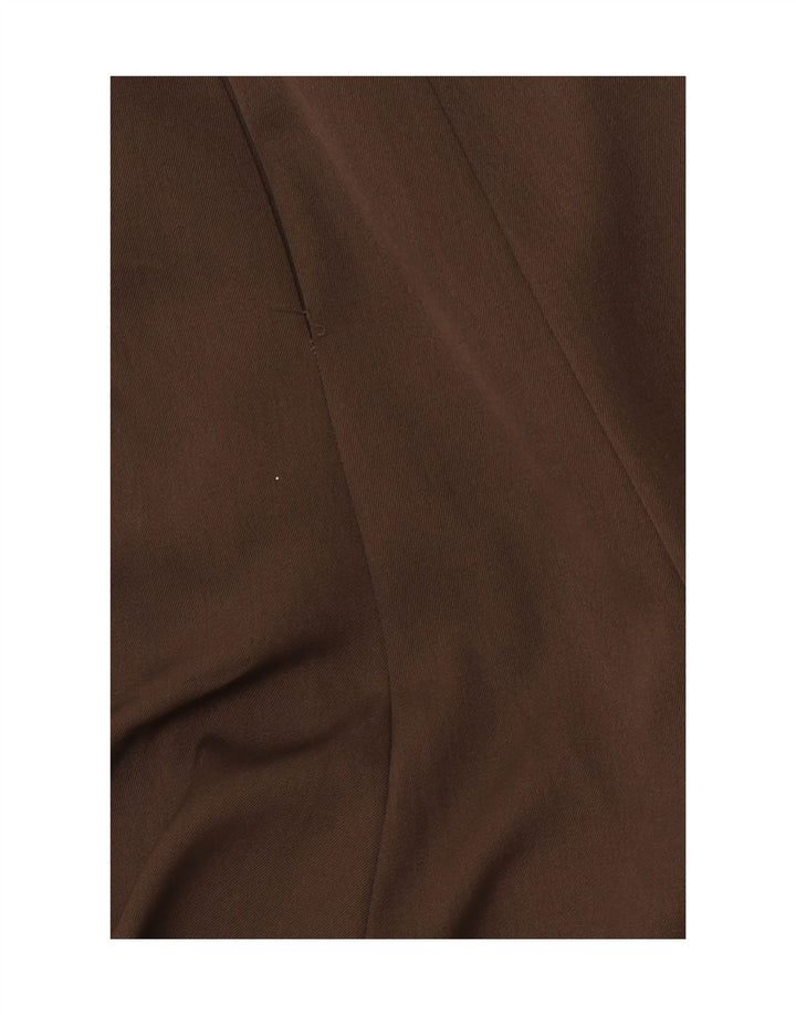 VINTAGE Womens High Waist Pleated A-Line Skirt UK 12 Medium W28 Brown