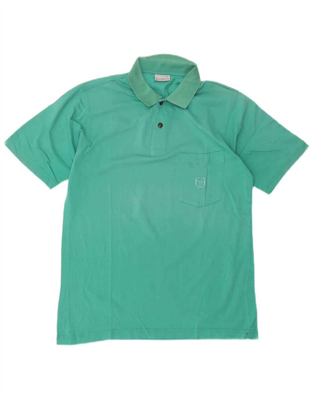 Sergio Tacchini Mens Polo Shirt Medium Green Cotton