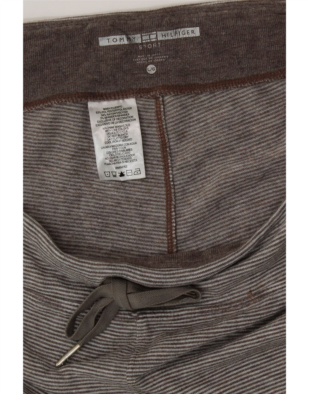 TOMMY HILFIGER Womens Tracksuit Trousers Joggers UK 16 Large  Grey