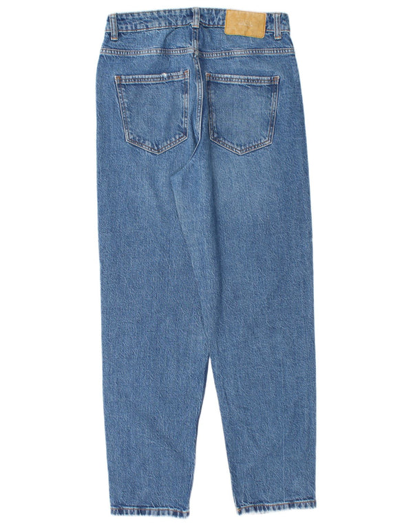 ZARA Womens High Waist Tapered Jeans EU 38 Small W28 L28 Blue