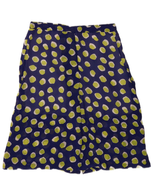 Vintage Womens A-Line Skirt W30 Medium Navy Blue Spotted