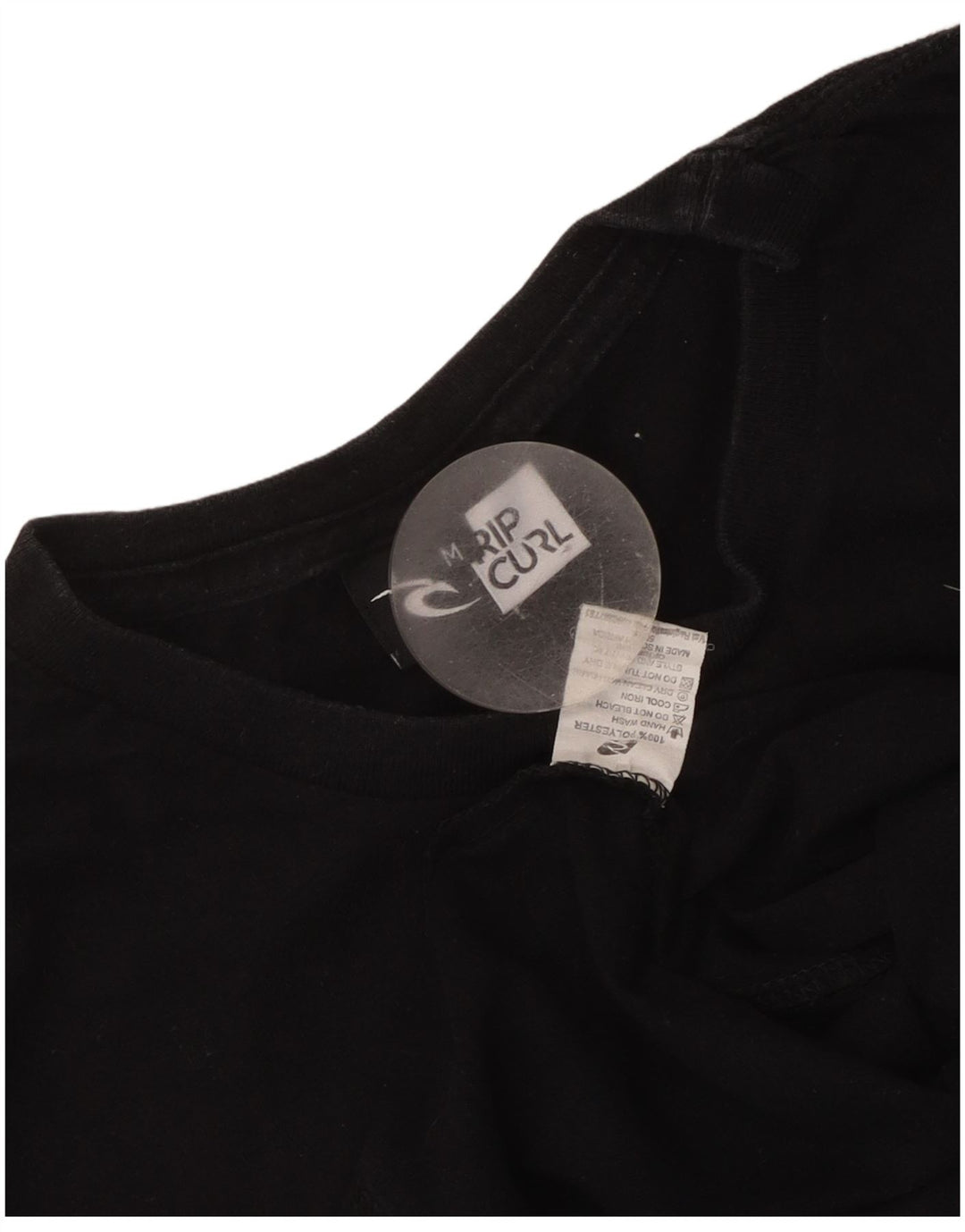 Rip Curl Mens Graphic T-Shirt Top Medium Black Polyester