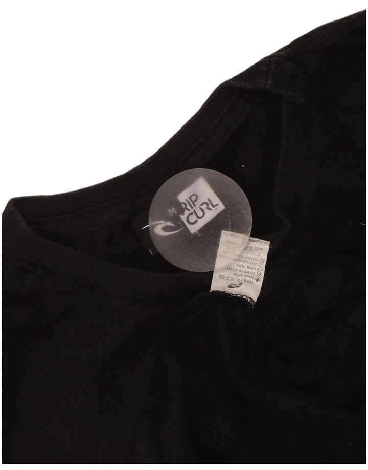 Rip Curl Mens Graphic T-Shirt Top Medium Black Polyester