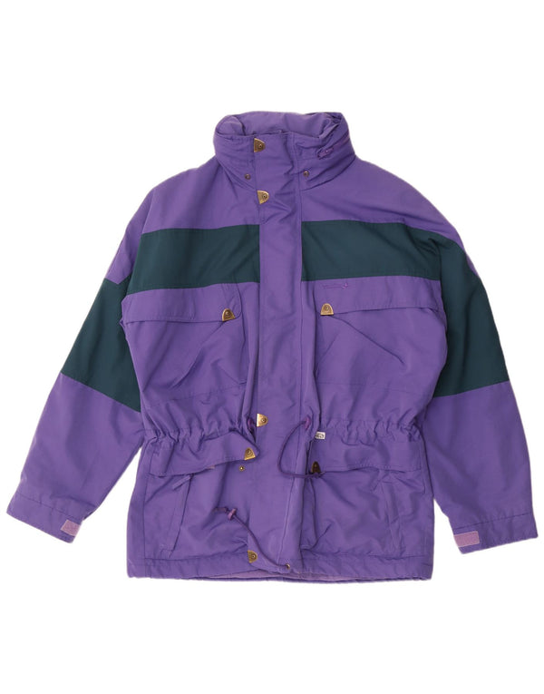 Vaude Mens Loose Fit Hooded Ski Jacket UK 38 Medium Purple Colourblock