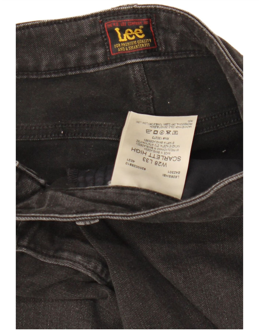 LEE Womens Scarlett High Skinny Jeans W28 L33 Black Cotton