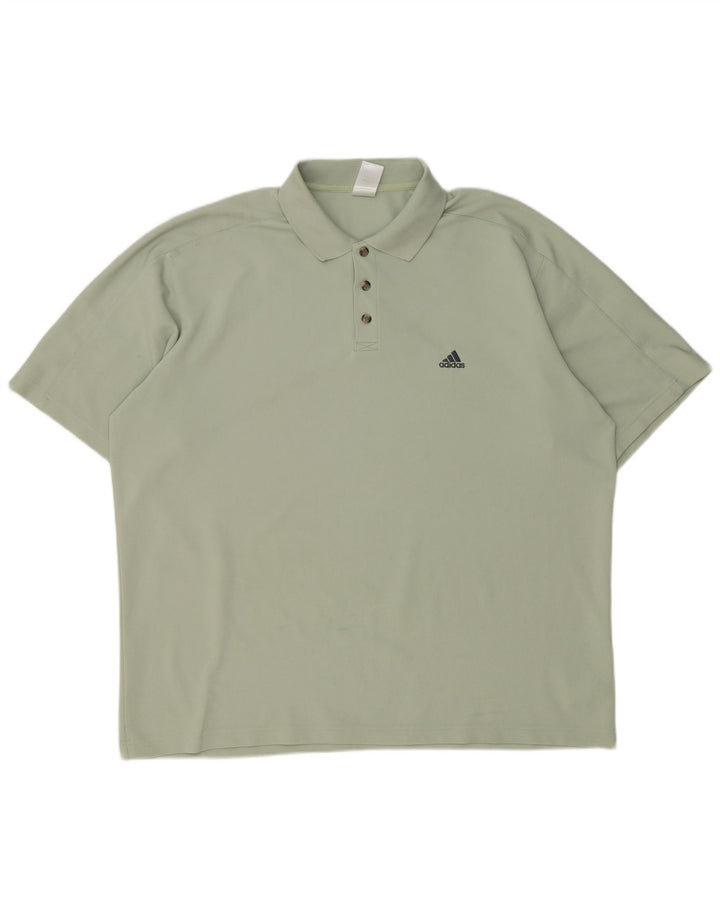 ADIDAS Mens Polo Shirt XL Green Polyester