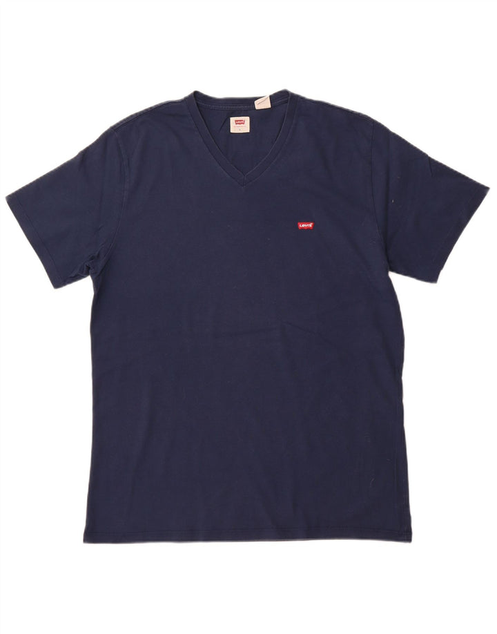 LEVI'S Mens T-Shirt Top Large Navy Blue