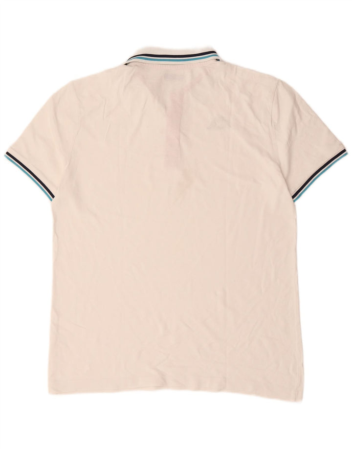 Kappa Mens Polo Shirt Large White Cotton