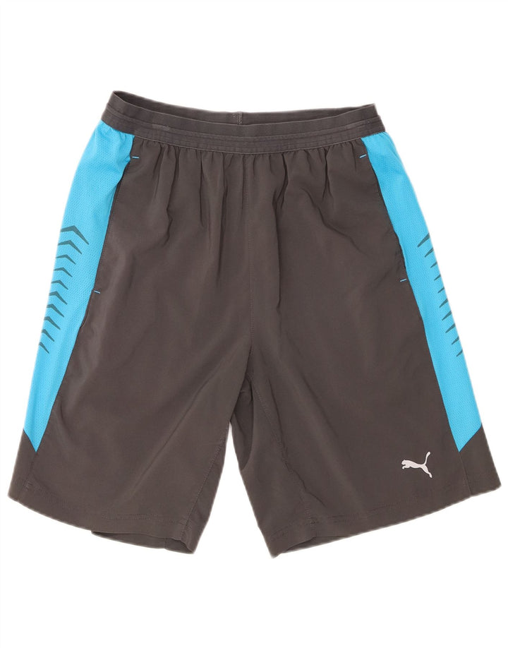 Puma Mens Sport Shorts Medium Grey Colourblock Polyester