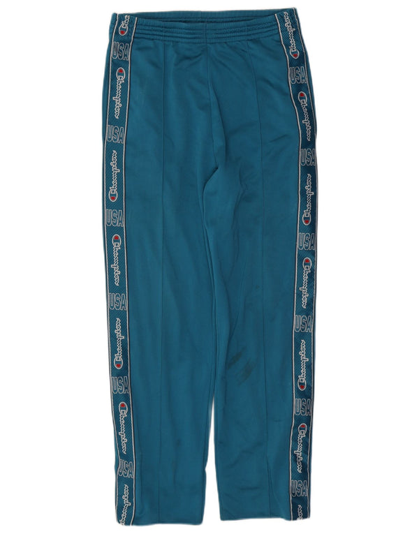 CHAMPION Mens Graphic Tracksuit Trousers Small  Blue