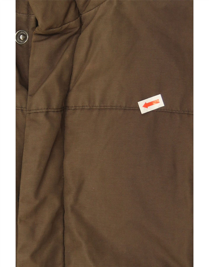 WOOLRICH Womens Hooded Padded Coat UK 14 Medium Brown Cotton Vintage Woolrich and Second-Hand Woolrich from Messina Hembry 