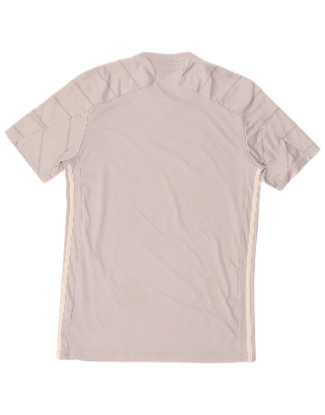 Adidas Mens Aeroready T-Shirt Top Small Grey Striped Polyester