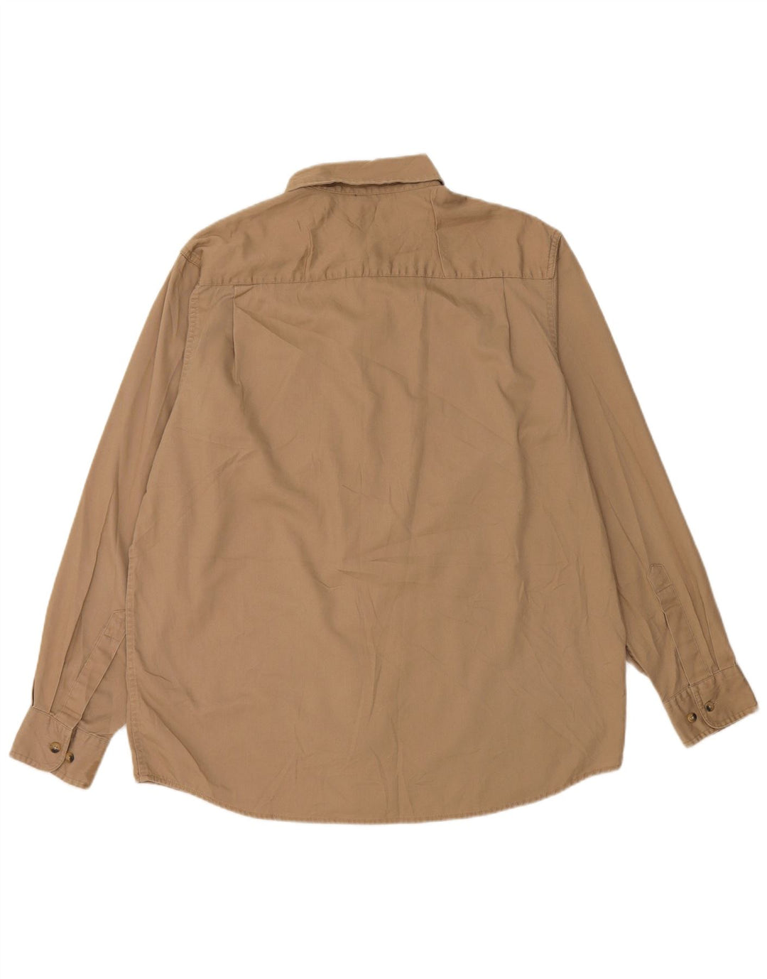 Wrangler Mens Shirt Large Beige Cotton