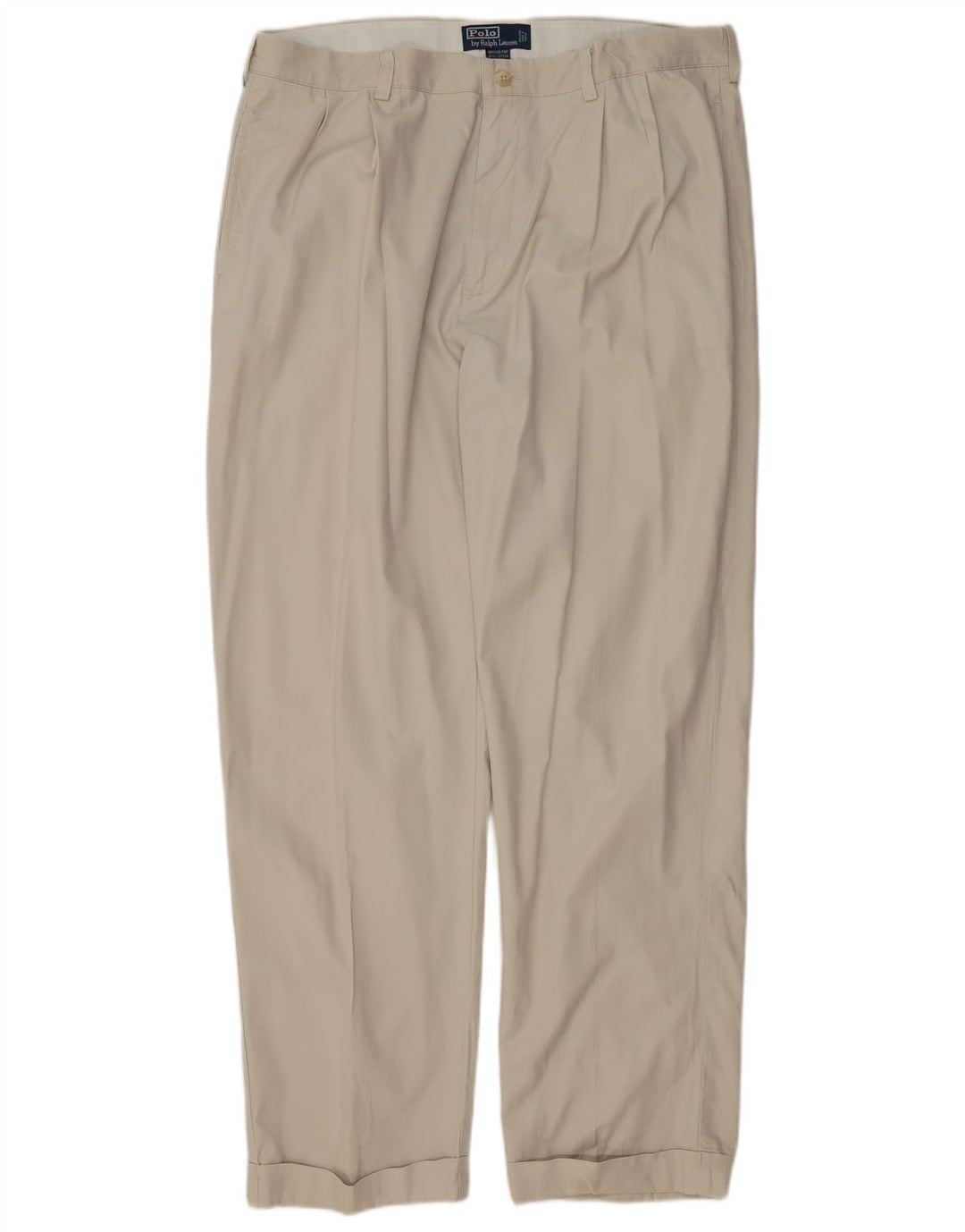 POLO RALPH LAUREN Mens Pegged Chino Trousers W38 L32 Beige Cotton