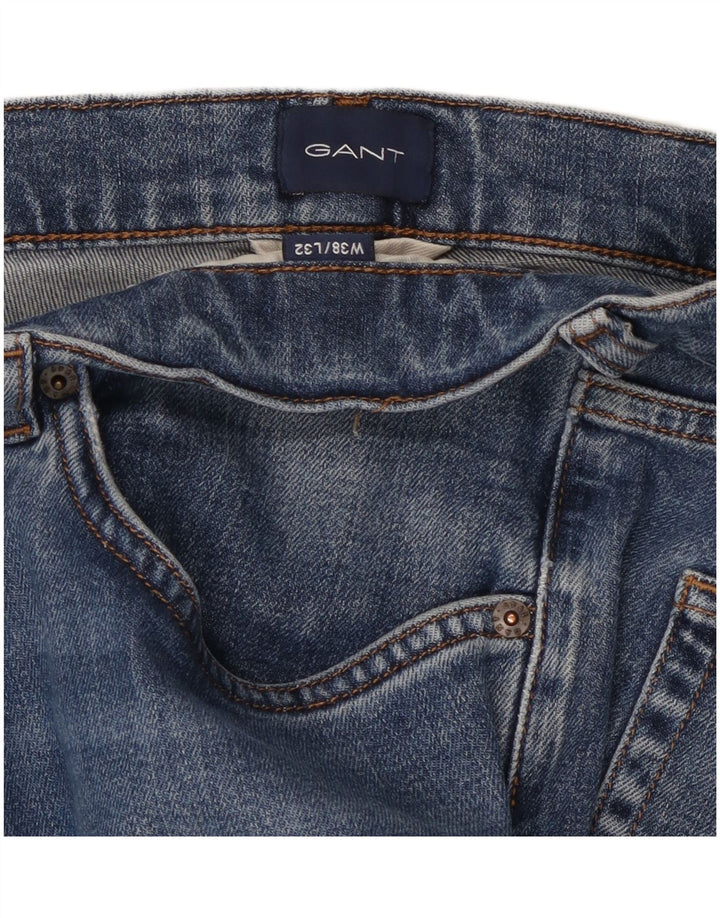 GANT Mens Straight Jeans W38 L32 Blue Cotton
