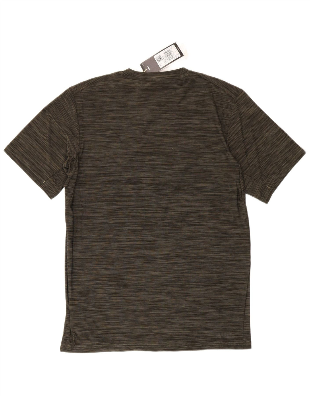 Adidas Mens T-Shirt Top Small Khaki Flecked Polyester