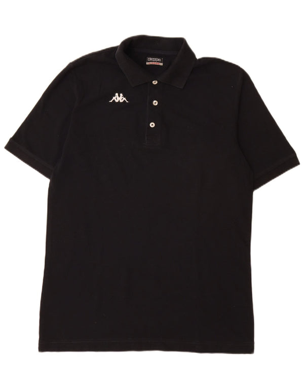 Kappa Mens Polo Shirt Large Black Cotton