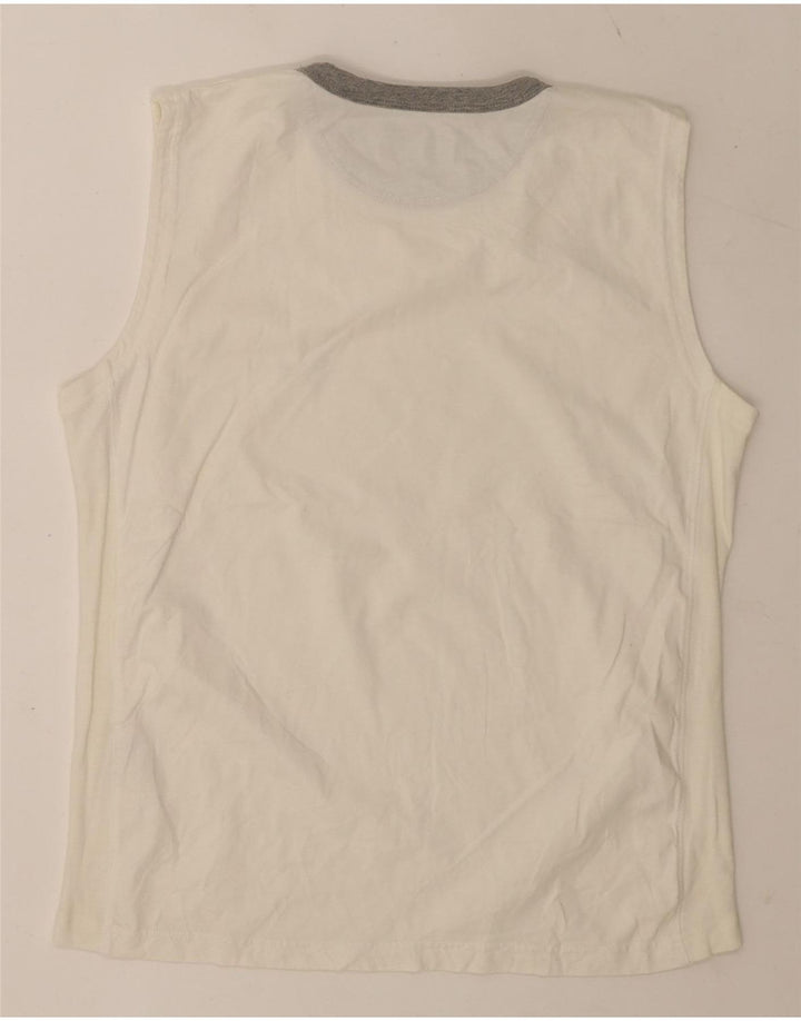 Champion Mens Vest Top Large White Cotton