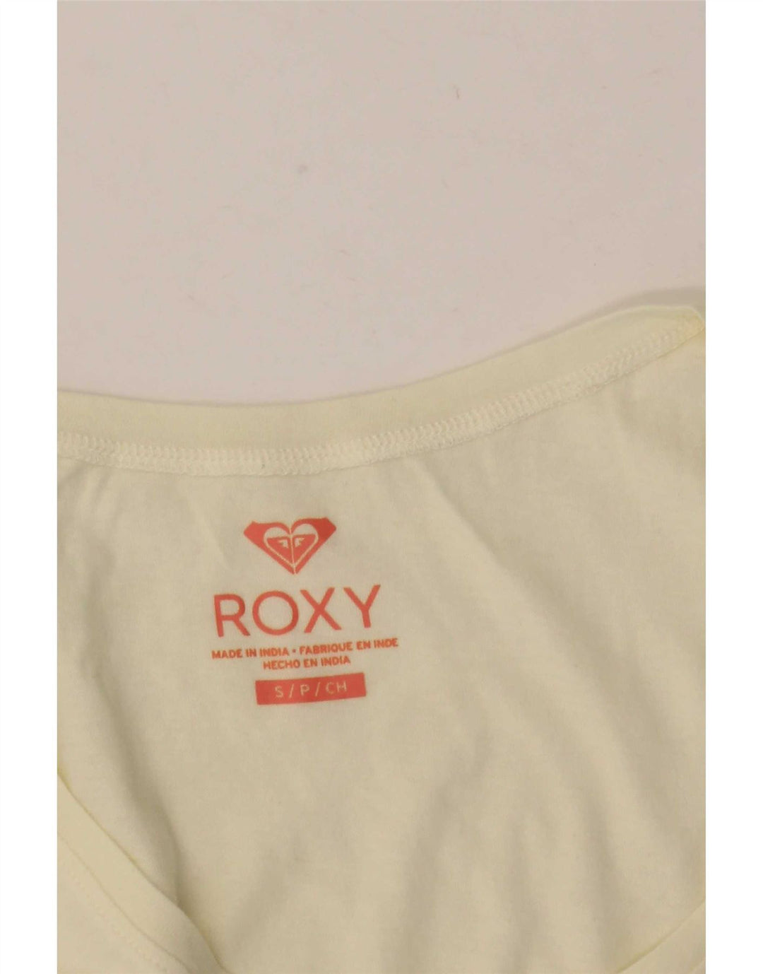 Roxy Womens Graphic Vest Top UK 10 Small Off White