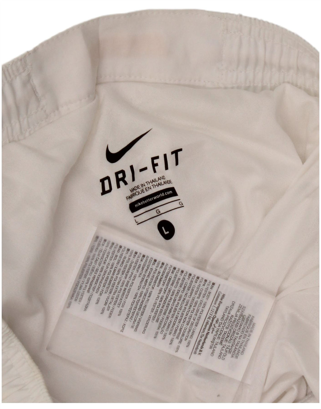 NIKE Mens Juventus Sport Shorts Large White Polyester