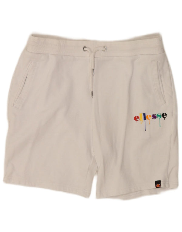 Ellesse Mens Sport Shorts Medium White Cotton