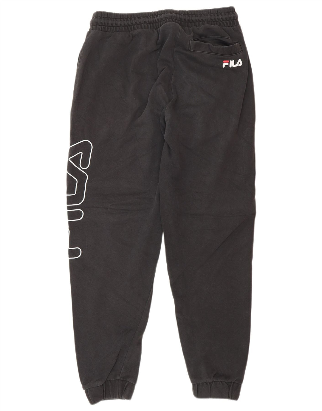 FILA Womens Graphic Tracksuit Trousers Joggers UK 6 XS Black