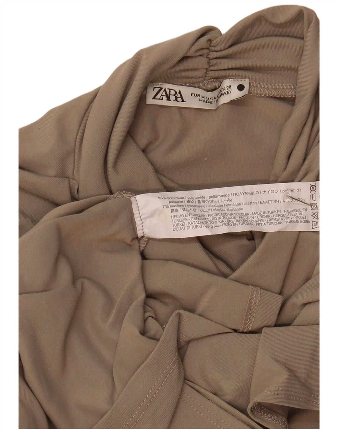 Zara Womens Sleeveless Blouse Top UK 12 Medium Grey Polyamide