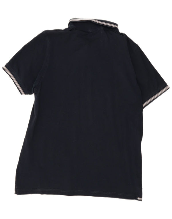 Marlboro Classics Mens Slim Fit Polo Shirt Large Navy Blue