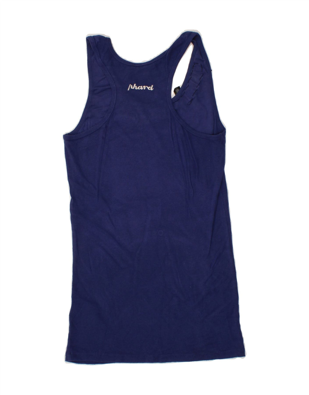 PHARD Womens Vest Top UK 14 Large Navy Blue Viscose Vintage Phard and Second-Hand Phard from Messina Hembry 